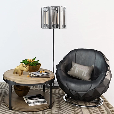 Atom Chair: Stylish and Comfortable 3D model image 1 