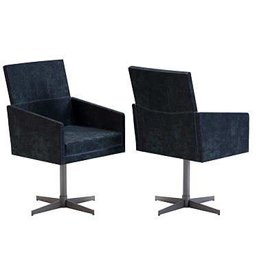 Modern Dialog Armchair in Anthracite 3D model image 1 