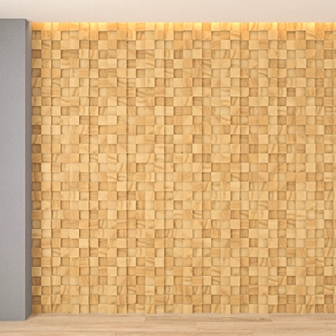 Wooden Wall Panel 2500x3000mm 3D model image 1 