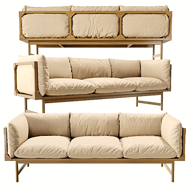Garsnas-Bleck: Elegant and Versatile Sofa 3D model image 1 