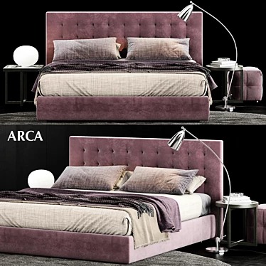 Elegant Poliform Arca Bed for Luxurious Comfort 3D model image 1 