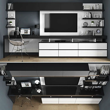 Multifunctional TV Stand & Workspace 3D model image 1 