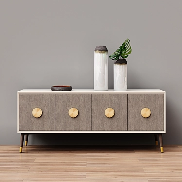 Darling Lacquer Console: Stylishly Functional, Modern Design 3D model image 1 