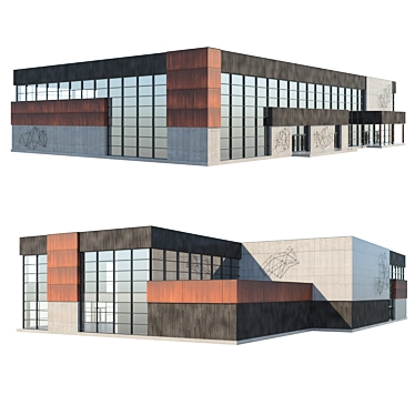 Double-Storey Public Building 3D model image 1 