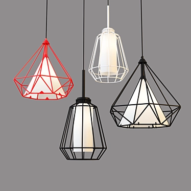 Elegant Alfa Suspension Light 3D model image 1 