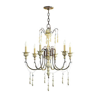 Suzanne Kasler Percival Rustic Chandelier 3D model image 1 