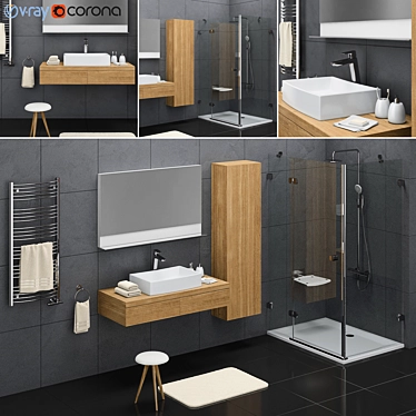 Ravak Formy Set 02: Complete Bathroom Collection 3D model image 1 