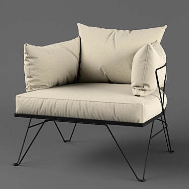 Modern Spargo Armchair by MCM House 3D model image 1 
