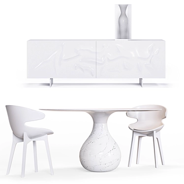Modern Stylish Roche Bobois Furniture Set 3D model image 1 