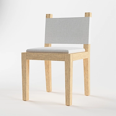 Natural Oak Chair: Elegant and Sustainable 3D model image 1 