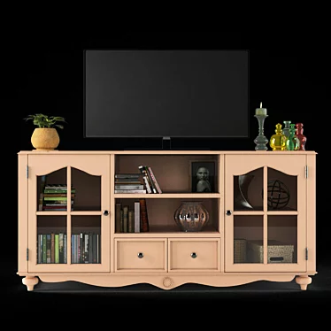 Luetta 52" TV Stand with Stylish Design 3D model image 1 