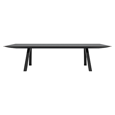 Sleek Black Dining Table 3D model image 1 