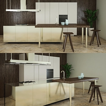 ARTEX Varenna Poliform Kitchen 3D model image 1 
