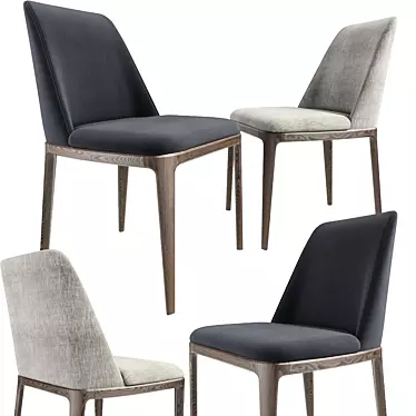 Poliform Grace Armless Chair: Elegant Seating Solution 3D model image 1 