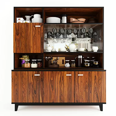 Classic Sideboard | Height: 1710mm | Width: 1500mm | Depth: 514.998mm 3D model image 1 