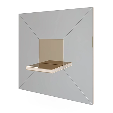 Mirror Accent Shelf in Contemporary Design 3D model image 1 