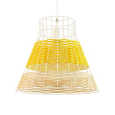 Colonel Straw Pendant: Playfully Chic Hanging Lamps 3D model image 1 