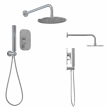 Modern Millimeter Shower System 3D model image 1 