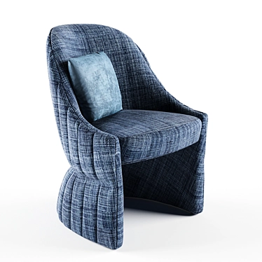 Designer Armchair: Tracey by Visionnaire 3D model image 1 