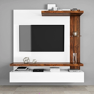 Modern TV Stand Set 3D model image 1 