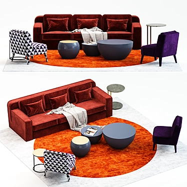 Luxury Comfort: Meridiani Hector Sofas 3D model image 1 