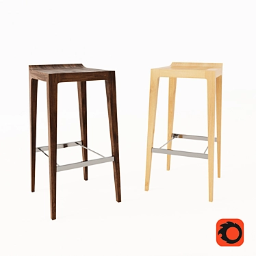 Sleek Vanish Bar Stool by Bernhardt Design 3D model image 1 