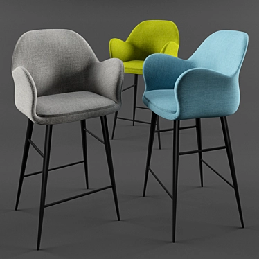 Bryce Foam Chair: Modern Comfort 3D model image 1 