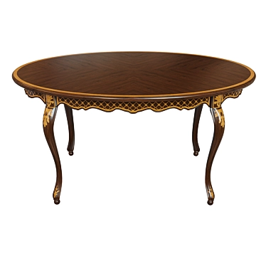 Elegant Veneer Table: 1500 3D model image 1 