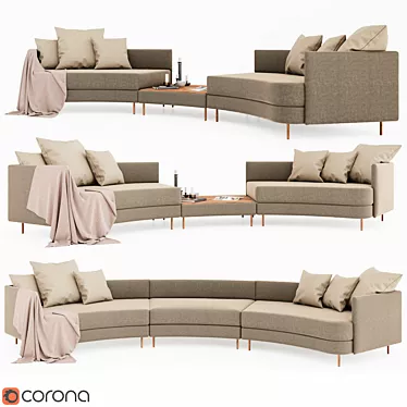 Modern Carrera Sofa: Sleek Design & Ergonomic Comfort 3D model image 1 