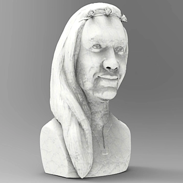 Elegant Femme Sculpture 3D model image 1 