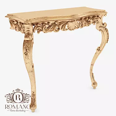 Title: Elegant Beatrice Console: Gold & Silver Finish 3D model image 1 