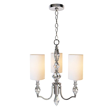 Evi Collection Crystal Chandelier - Stunning Fountain Lighting 3D model image 1 