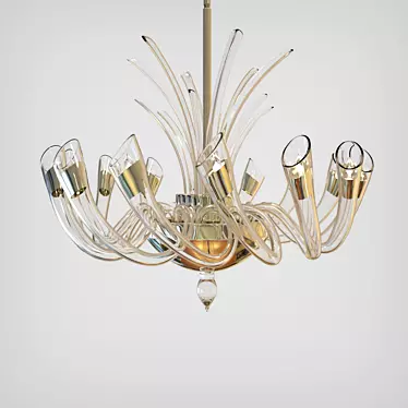 Elegant Crystal Chandelier 3D model image 1 