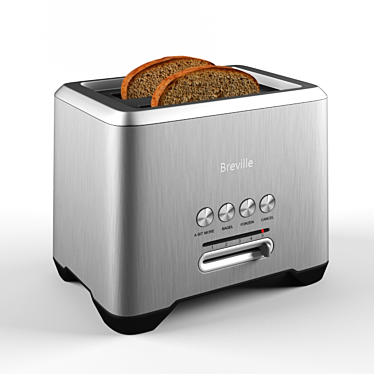 Sleek Stainless Steel Toaster 3D model image 1 