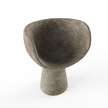Rustic Stone Throne 3D model image 1 