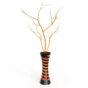 Elegant Tree Branch Vase 3D model image 1 