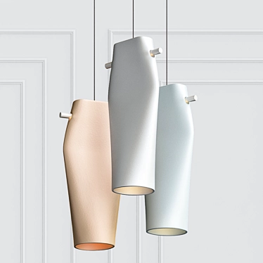 Sleek Dent Pendant Light 3D model image 1 