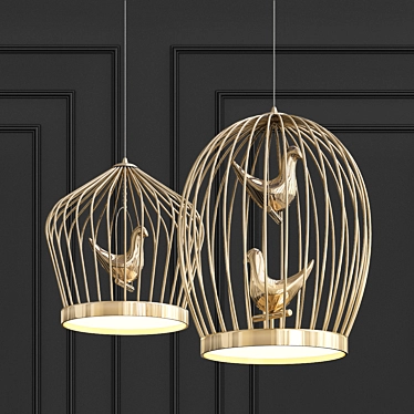 Elegance in Suspension: TWEE T Pendant Light 3D model image 1 