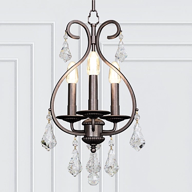 Elegant Ashton Crystal Chandelier 3D model image 1 