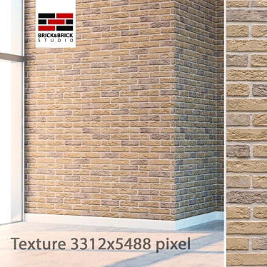 Seamless High Detail Brick 3D model image 1 