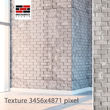 Seamless High Detail Brick 3D model image 1 