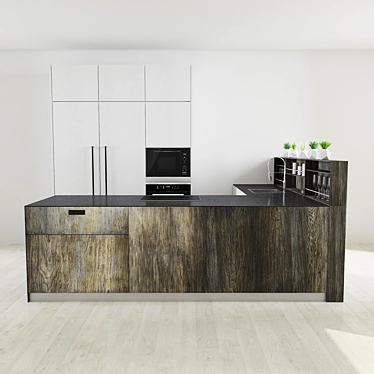 SImple Oldwood kitchen