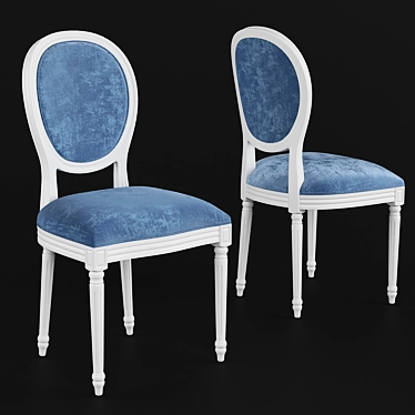 French-Style Dining Chair Set 3D model image 1 
