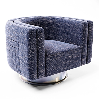 Contemporary Mika Armchair: Luxury Comfort & Style 3D model image 1 