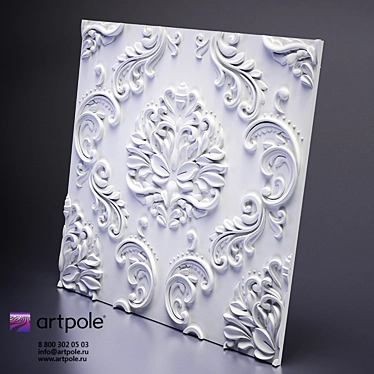 Valencia 3D Plaster Panel by Artpole 3D model image 1 