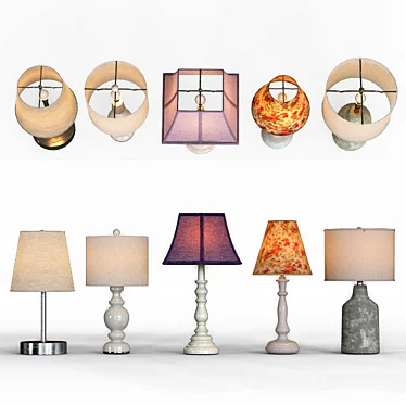 Elegant Lamp Set: Hayden, Oxford, Dryden, Alina, and Ariana 3D model image 1 