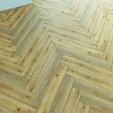 Natural Wood Parquet Flooring 3D model image 1 