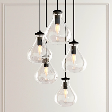 Stunning Glass Pendant Necklace 3D model image 1 