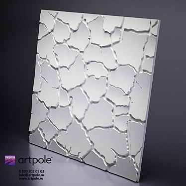 Sahara Plaster 3D Panel: Artistic Innovation 3D model image 1 