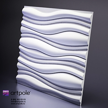 Plaster Force 3D Panel: Stunning Gypsum Art 3D model image 1 